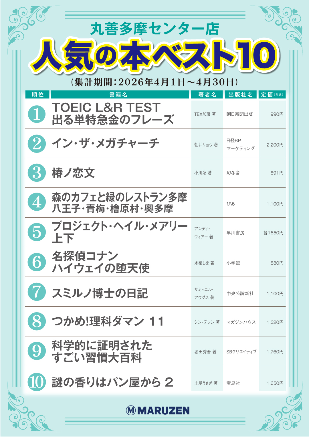 丸善ベスト10