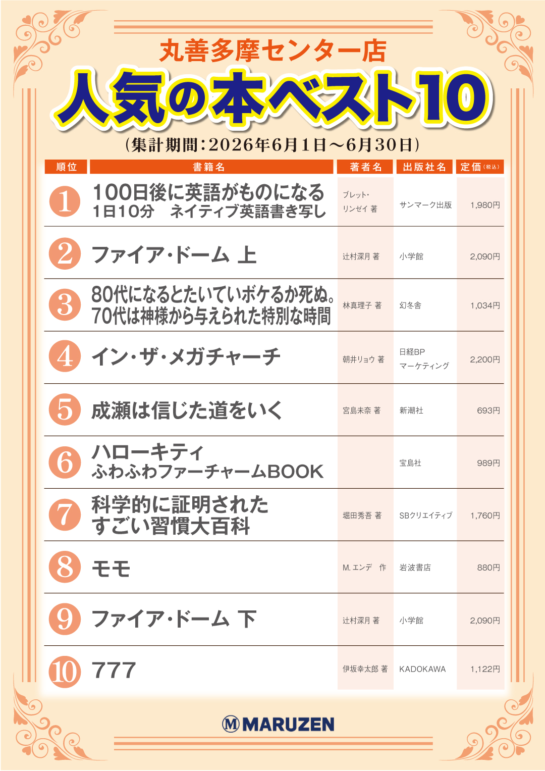 丸善ベスト10